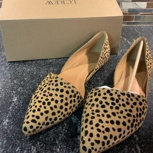 J. Crew Zoe Calf Hair D’Orsay Flats